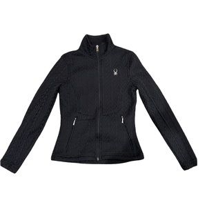 Like New Spyder Black Jacket XS Knit Style
